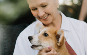 vrouw met hond